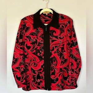 Womens red and black jacket